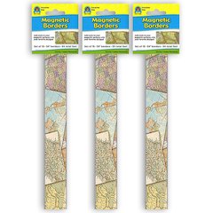 Travel the Map Magnetic Border, 24 Feet Per Pack, 3 Packs
