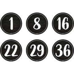Spot On Floor Markers Modern Farmhouse Numbers 1-36, 4"