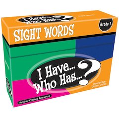 I HAVE WHO HAS GR 1 SIGHT WORDS GAMES