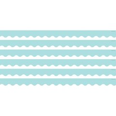 Pastel Blue Scalloped Border Trim, 35 Feet Per Pack, 6 Packs
