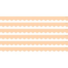 Peach Scalloped Border Trim, 35 Feet Per Pack, 6 Packs