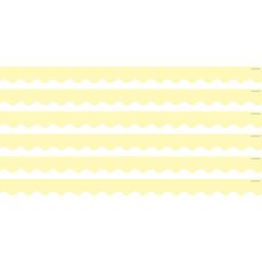 Pastel Yellow Scalloped Border Trim, 35 Feet Per Pack, 6 Packs