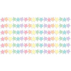 Pastel Pop Stars Die-Cut Border Trim, 35 Feet Per Pack, 6 Packs