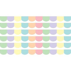 Pastel Pop Scalloped Border Trim, 35 Feet Per Pack, 6 Packs