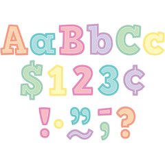 Pastel Pop Bold Block 4" letters Combo Pack, 230 Per Pack, 2 Packs