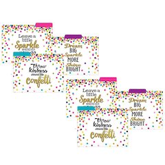 Confetti File Folders, Letter Size, 12 Per Pack, 2 Packs