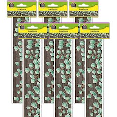 Eucalyptus Straight Border Trim, 35 Feet Per Pack, 6 Packs