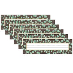 Eucalyptus Flat Name Plates, 36 Per Pack, 6 Packs