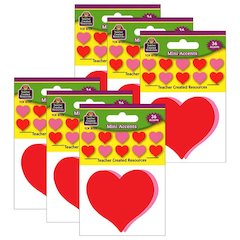 Hearts Mini Accents, 36 Per Pack, 6 Packs