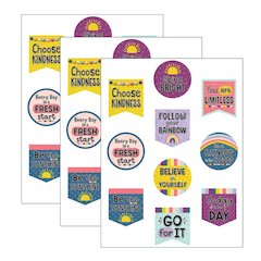 Oh Happy Day Positive Sayings Accents, 30 Per Pack, 3 Packs