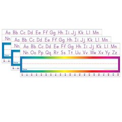 Alphabet / Number Line (Standard Manuscript) Name Plates, 36 Per Pack, 3 Packs