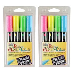 Broad Point Chalk Marker Chisel Tip Set 4H, 4 Per Pack, 2 Packs