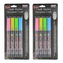 Bistro Chalk Markers, Extra Fine Tip 4-Color Set, 2 Sets