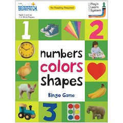 First 100 Numbers Colors Shapes Bingo Game