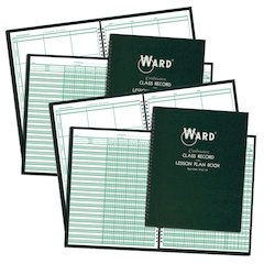 Combination 9-10 Week Class Record + 6 Period Lesson Plan Book, Pack of 2