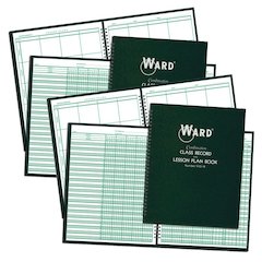 Combination 9-10 Week Class Record + 8 Period Lesson Plan Book, Pack of 2