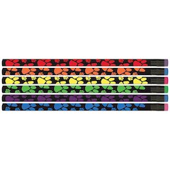 Neon Paws Pencils, 12 Per Pack, 12 Packs