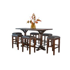 Homestead Rectangular Pub Table Set