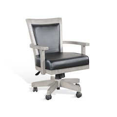 Game Chair with Casters, Cushion Seat & Back