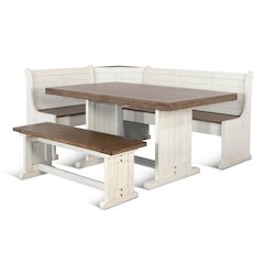 Wood Breakfast Nook Dining Set