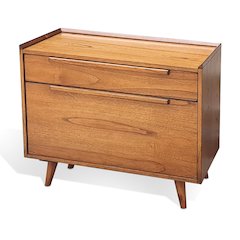 Sunny Desigsn Mid-Century Lateral File Cabinet, Cinnamon