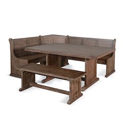 Wood Breakfast Nook Dining Set