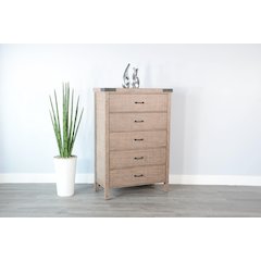 Sunny Designs Desert Rock Modern Mahogany Chest in Desert Rock/Light Brown