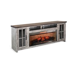 76" Media Console with Electric Fireplace