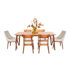 Mid-century Wood Dining Set