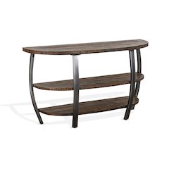 Homestead 52" Mahogany Wood & Metal Sofa Table in Tobacco Leaf