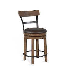 Swivel Barstool with Cushion (Set of 2)