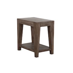 Doe Valley 25" Mid-Century Wood Chair Side Table in Taupe Brown