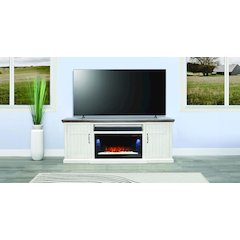 72" Media Console with Electric Fireplace