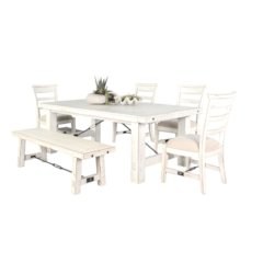 Extension Wood Dining Table Set