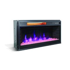 28" Crystal Fireplace Insert