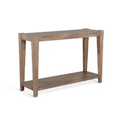 48" Sleek and Modern Wood Sofa Table in Weathered Brown
