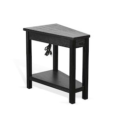 Chair Side Table with Power Strip