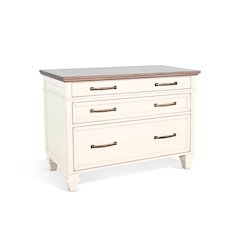 Lateral File Cabinet, Buckskin/Marble White