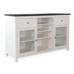Wood White Buffet with Drawers