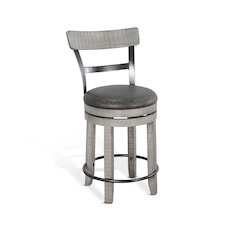 Counter Swivel Barstool, Cushion Seat (Set of 2)