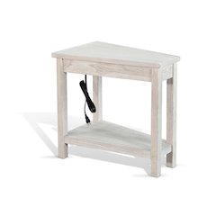 Chair Side Table with Power Strip