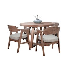 Mia Round Wood Dining Set
