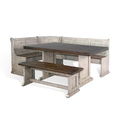 Wood Breakfast Nook Dining Set