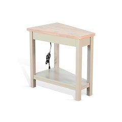 Chair Side Table with Power Strip