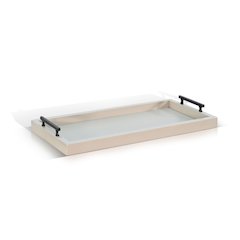 Rectangular Tessa Wood Dining Table Tray, Pavestone