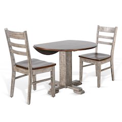 Drop Leaf Round Dining Set