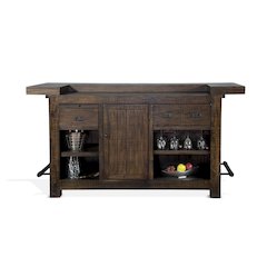 80" Traditional Wood Home Bar