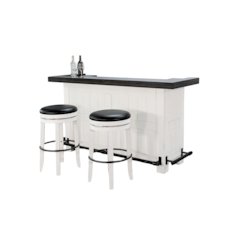 78" Farmhouse Wood Home Bar Set