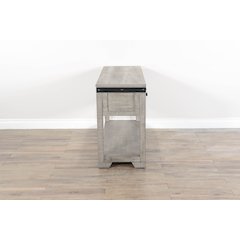 Traditional Mahogany Wood Sofa Table in Alpine Gray