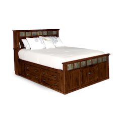 Eastern King Storage Bed with Slate